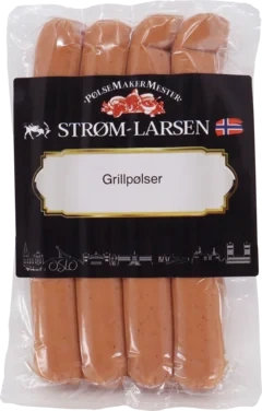 Grillpølser 4pk 400g Strøm-larsen