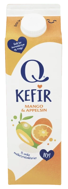 Q Kefir Mango- Appelsin 1l