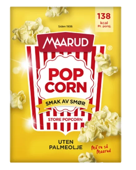 Maarud Micropopcorn Smør 3x80g