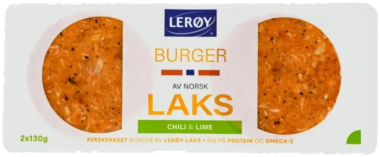 Lakseburger m/Chili&Lime 260g Lerøy