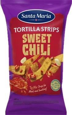 Tortilla Strips Sweet Chili 185g Santa Maria