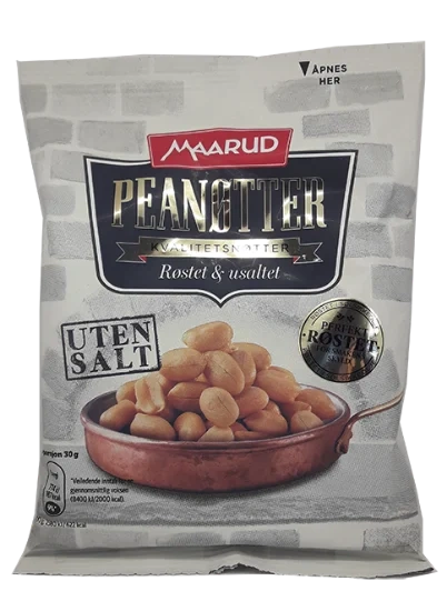 Peanøtter Røstet/usaltet Maarud 200g
