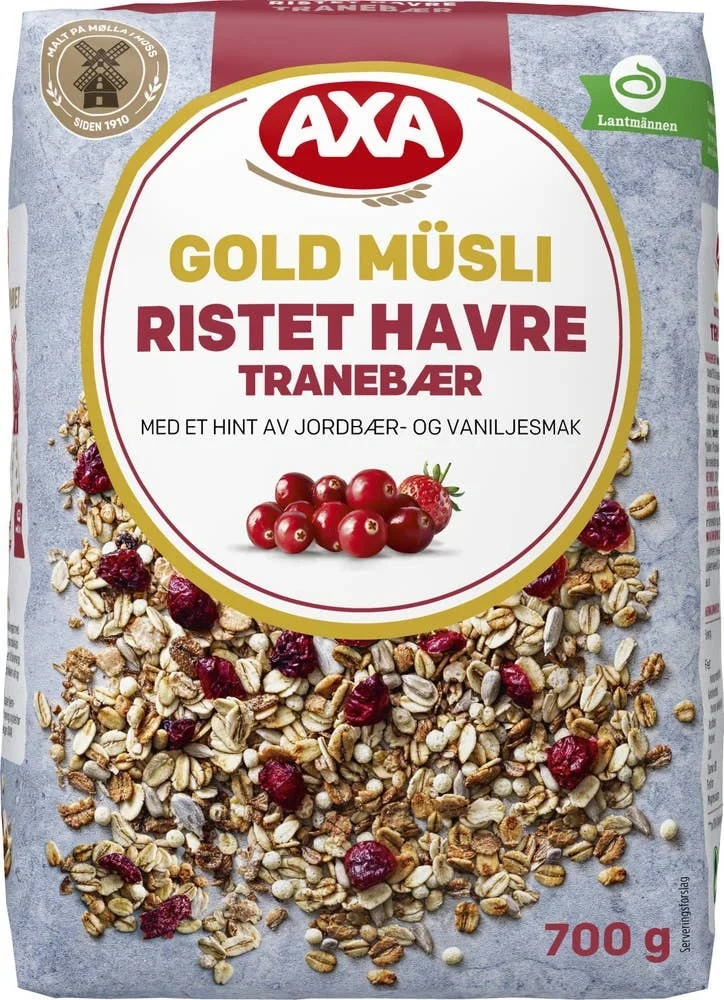 Ristet havre & tranebær