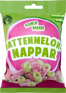 Sura Mini Vattenmelonnappar 70g Candy People