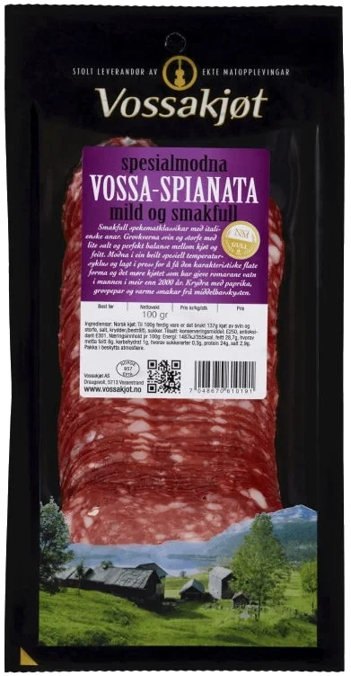 Vossa Spianata 100g Vossakjøt
