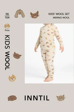 Kids' Wool Longsleeve & Longs, Print, 98-104