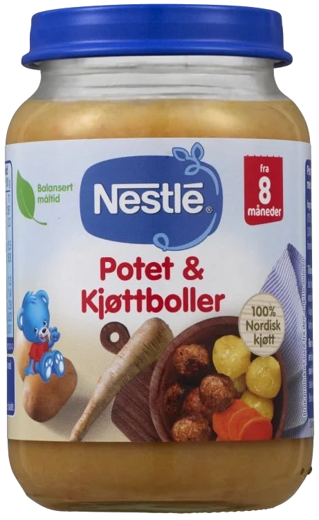 Potet&Kjøttboller 8mnd 190g Nestle