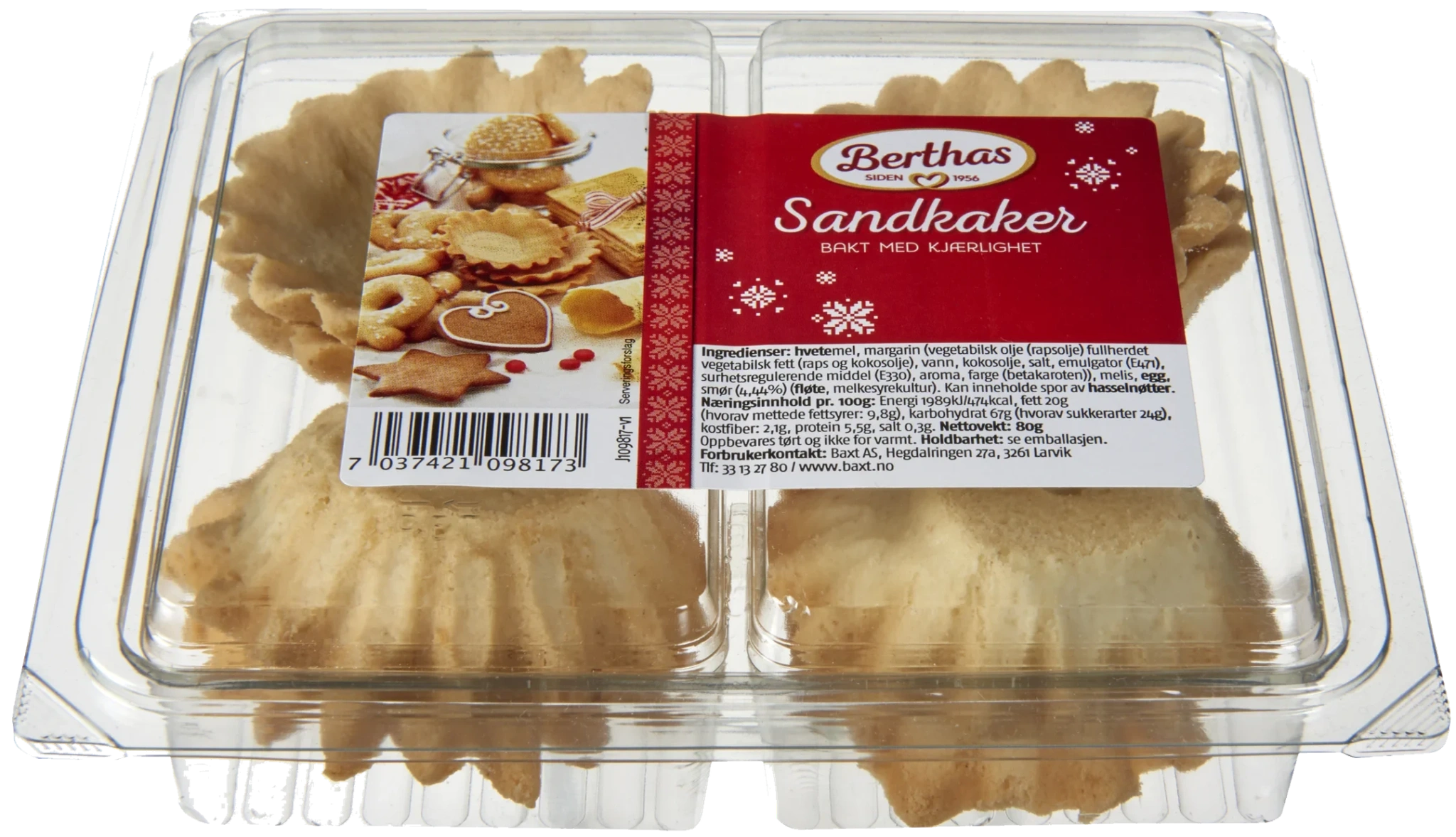 Berthas Sandkaker 80g