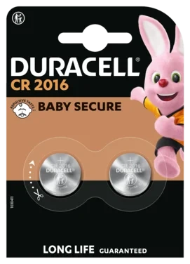 Duracell 2016 - 3v Litium Knappcellebatteri 2pk