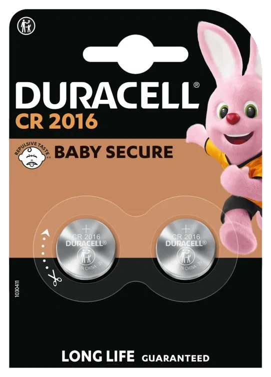 Duracell 2016 - 3v Litium Knappcellebatteri 2pk