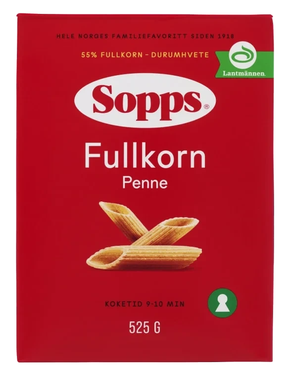 Penne Fullkorn 525g Sopps