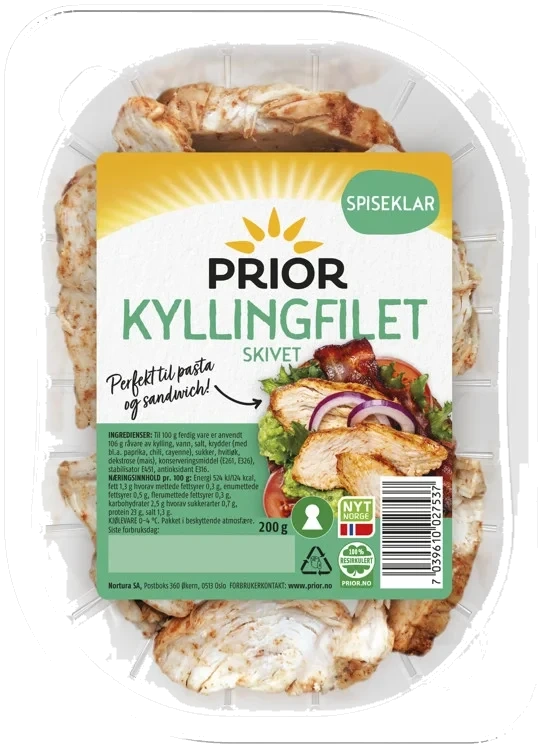 Kyllingfilet Skivet/Stekt 200g Prior
