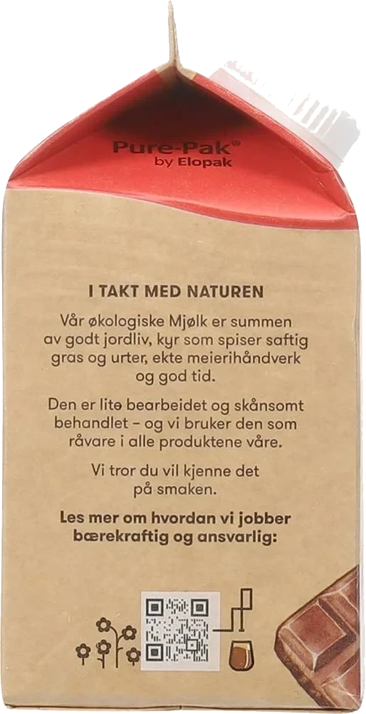 Økologisk laktosefri sjokomjølk