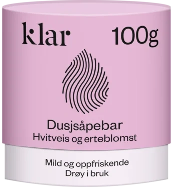 Klar Dusjsåpebar Hvitveis og Erteblomst