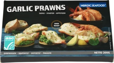 Nordic Seafood Asc Garlic Prawns 200g