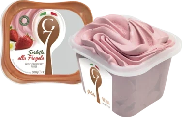 Jordbær Sorbet Fragola 1l G7 Ekte Italiensk Iskrem