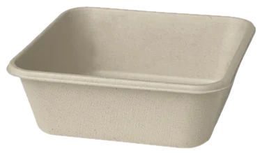 Salatboks Classic 4-kant Fiber 900ml Brun