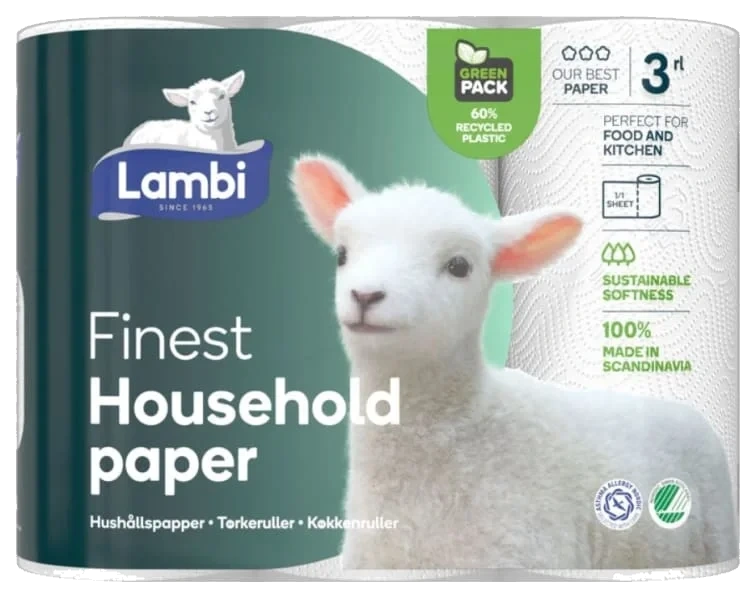 Tørkerull Finest Hvit 3rl Lambi