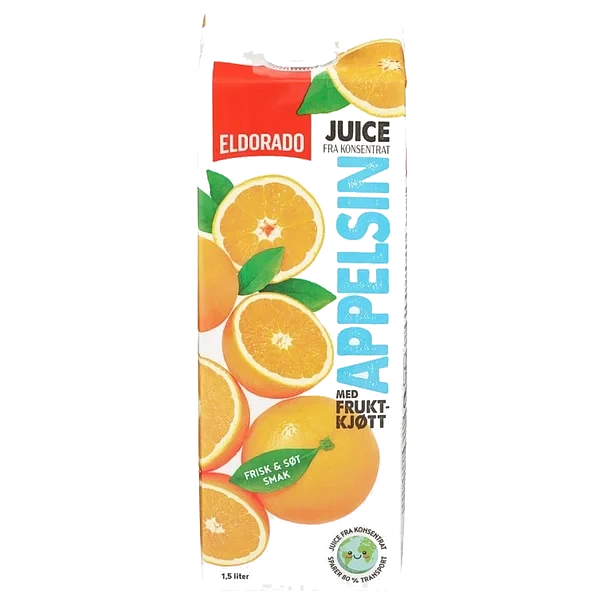 Appelsinjuice m/fruktkjøtt 1,5l Eldorado