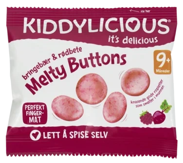Melty Buttons Bringebær & Rødbete 6g Kiddylicious
