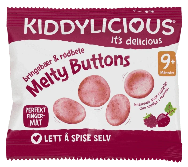 Melty Buttons Bringebær & Rødbete 6g Kiddylicious