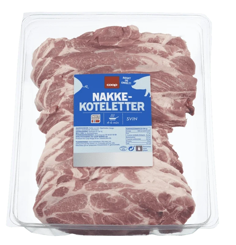 Coop Nakkekoteletter ca 1,8kg
