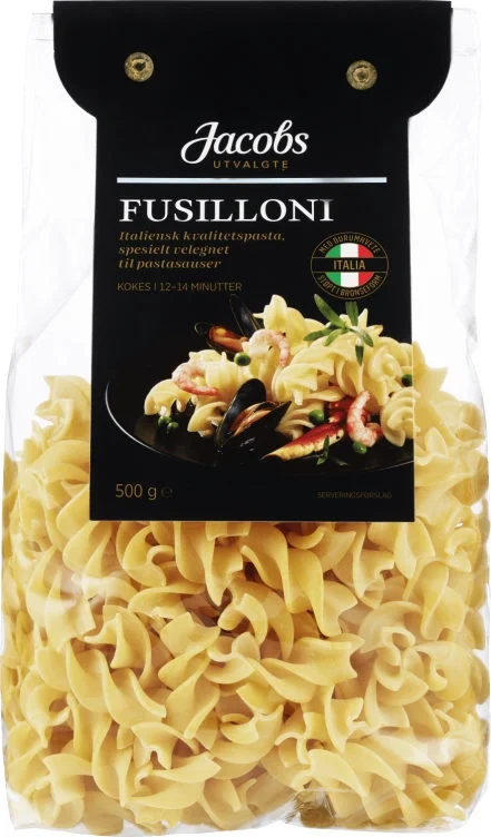 Pasta Fusilloni 500g Jacobs Utvalgte