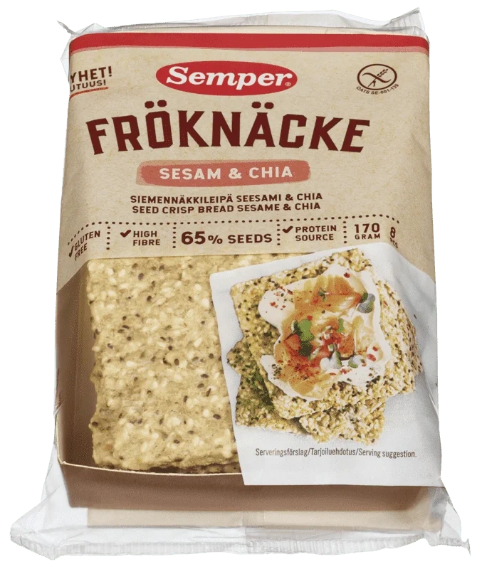 Semper Frøknekkebrød med Sesam & Chia 170g