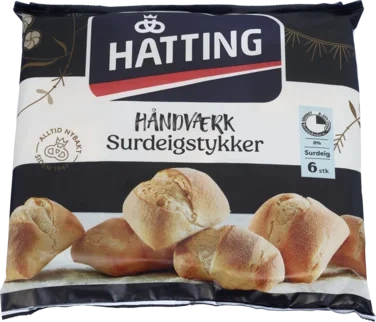 Surdeigstykke 6stk 402g Hatting