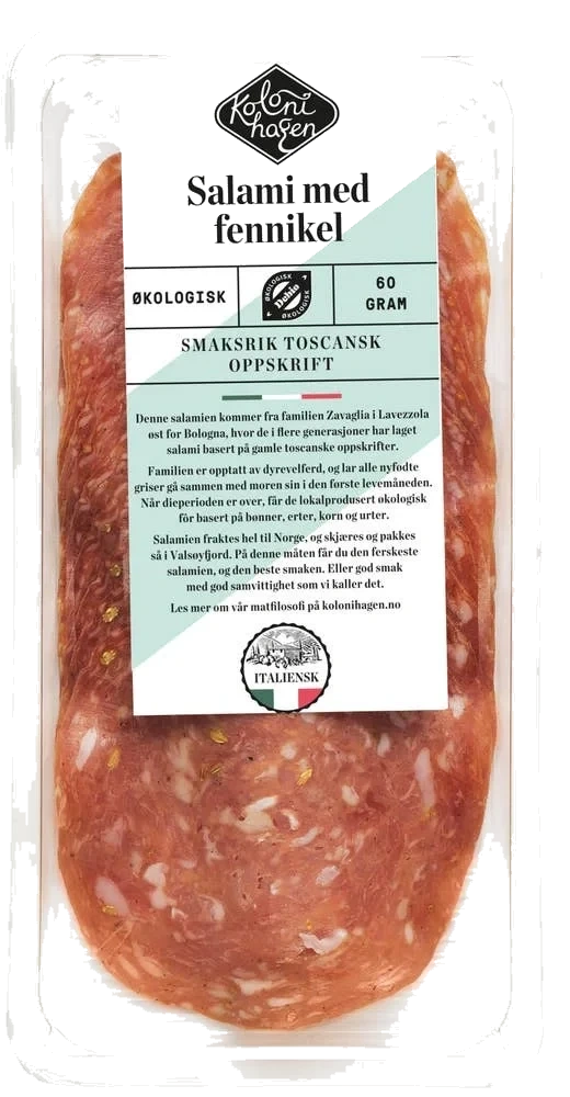 Økologisk salami med fennikel