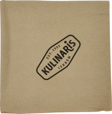 Kulinaris Serviett 24x24cm 2 Lags Brun 10 X 300 stk