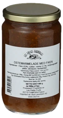 Ostemarmelade Fiken 800g Lesgards