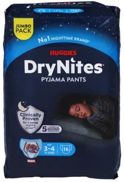 Nattbleie Gutt 3-4 16stk Huggies