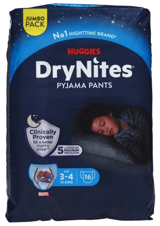Nattbleie Gutt 3-4 16stk Huggies