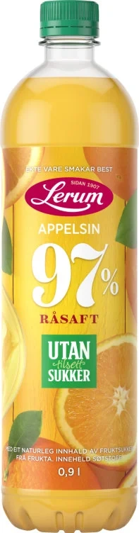 Appelsinsaft Utan Tilsett Sukker 0,9l