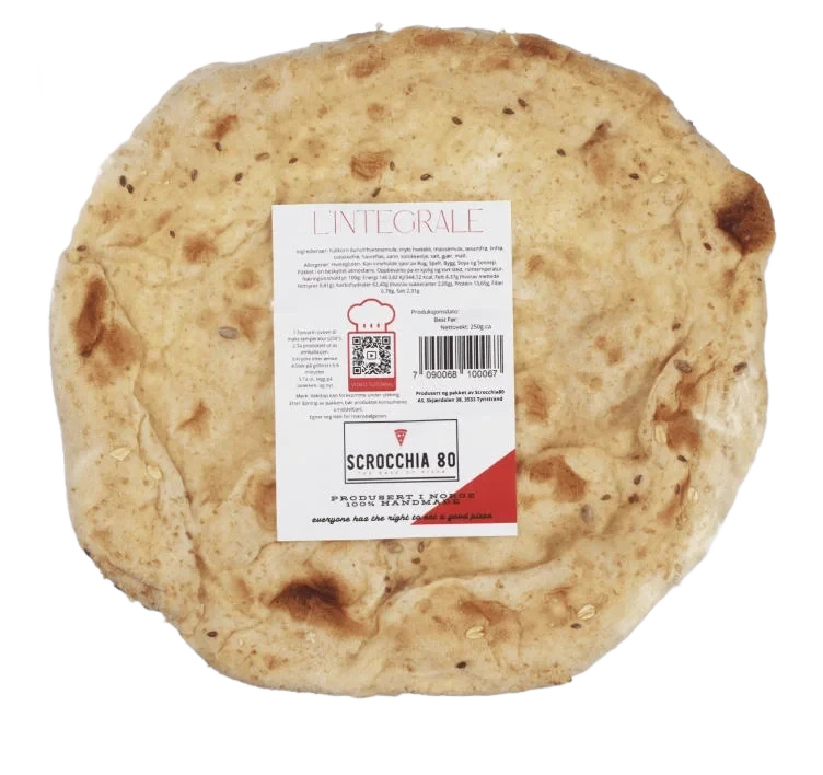 Pizzabunn Fullkorn L'Integrale 250g Scrocchia