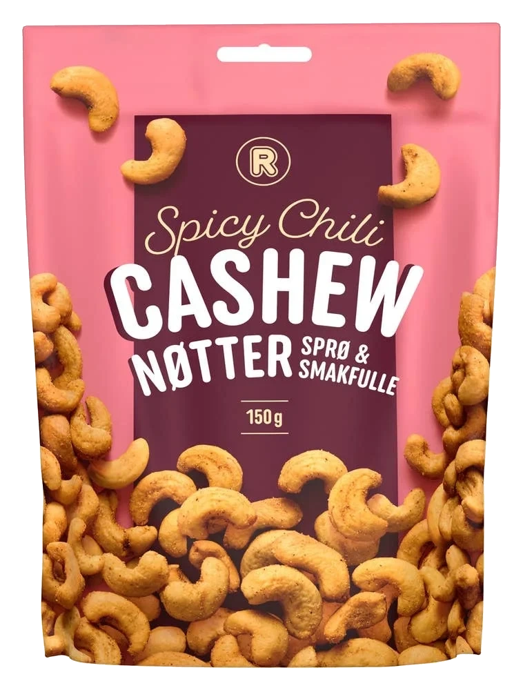 Spicy cashewnøtter