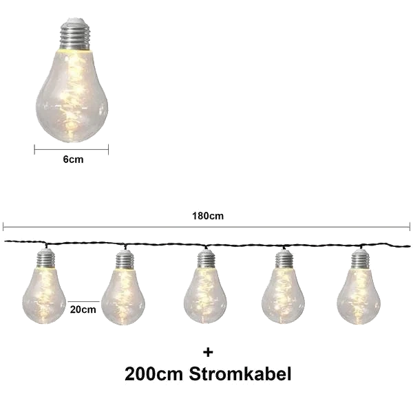 Solcellsslinga Glow Transparent