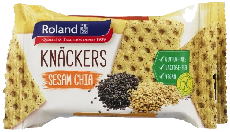 Crackers Sesam Chia glutenfri 140g Roland
