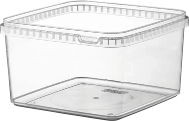 Plastbeger 19,2x19,2x11,2 Cm 3000 ml Klar Pp 1-roms Stor Forpakning