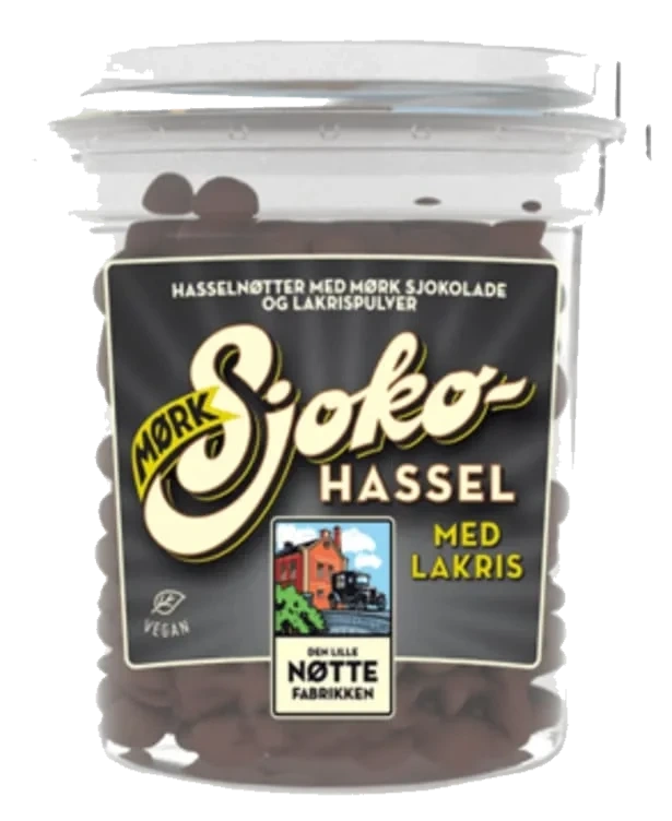 Sjokohassel Mørk Lakris 120g Dln