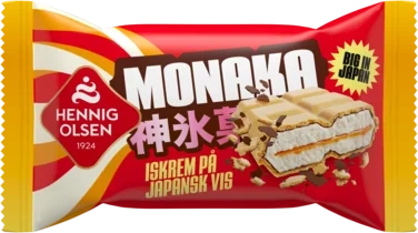 Monaka Fløteis m/Kjeks 135ml Hennig-Olsen