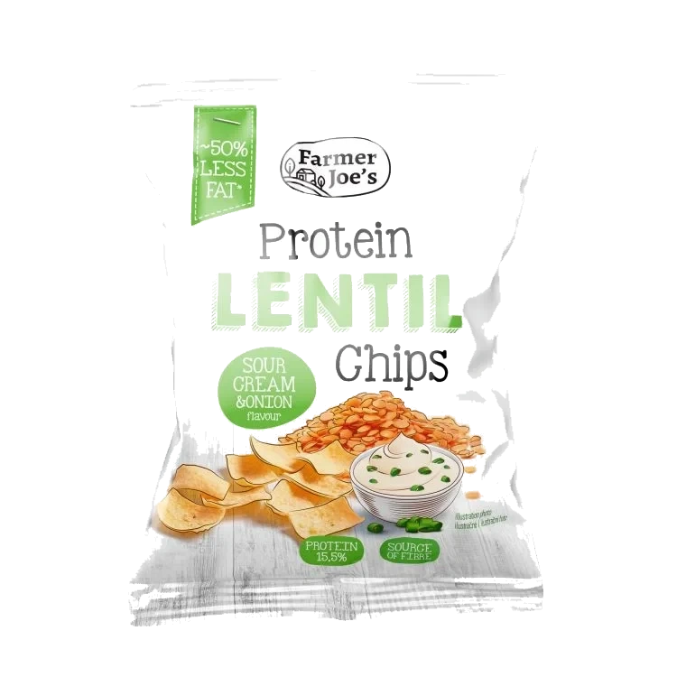 Protein Lentil Chips Sour Cream & Onion 55 g