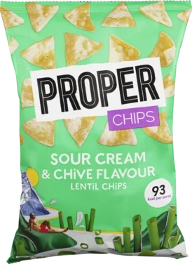 Proper Chips Sour Cream & Chive Lentil 85g