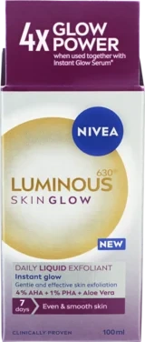 Nivea Luminous630 Skin Glow Daily Liquid Exfoliant, 100ml