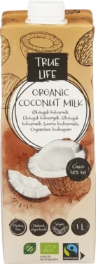 True Life Økologisk Kokosmelk 18% Tetra 1l