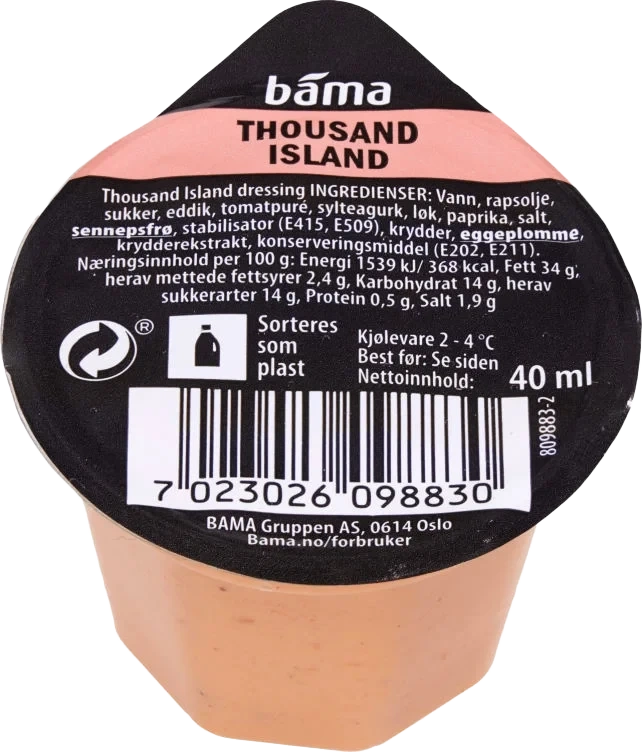 Dressing Thousand Island 40 g Bama