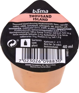 Dressing Thousand Island 40 g Bama