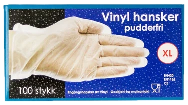 Vinyl Engangshansker _str: Xl * Pk A 100 stk