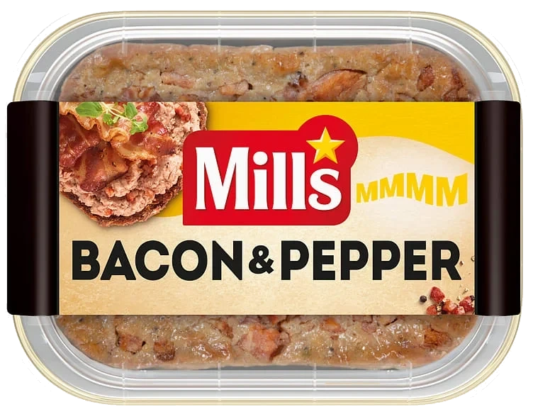 Mills Ovnsbakt Bacon Pepper Postei 185g